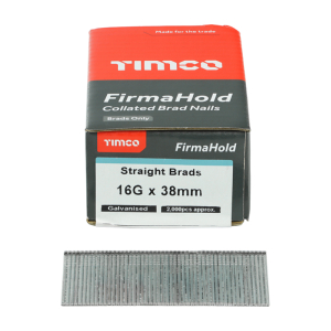 Firmahold Straight Galv Brad Nails ONLY 16g x 38mm  - NO GAS