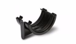 Polypipe 112mm Black Half Round Gutter Union (RR102)