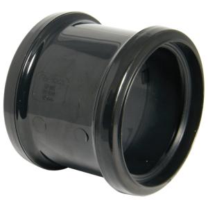 Aquaflow 110mm Black Double Socket Soil Pipe Coupling SPCDSBL