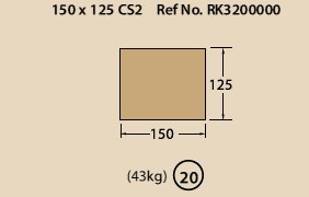 150mm x 125mm Square Channel Kerb