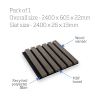 Acoustic Slat Wall Panel 2400x605x22mm