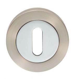 Escutcheon - Lock Profile Satin Nickel/Polished Chrome