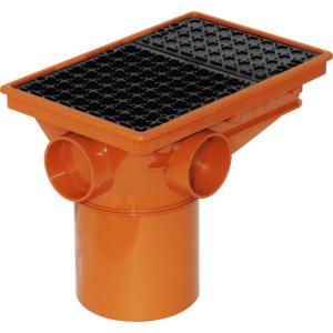 Aquaflow 110mm U/G Integral Rectangle Hopper With Grid UGH1