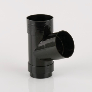 Brett Martin 68mm Black Round Downpipe Branch 112.5°  BR218B