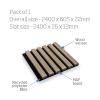 Acoustic Slat Wall Panel 2400x605x22mm