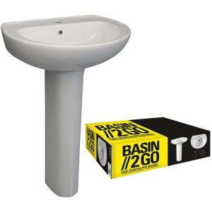 Basin 1 Tap Hole 570mm & Pedestal Kit