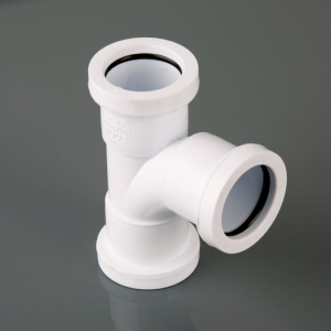 Brett Martin 32mm White Push Fit 92.5° Swept Tee W903W