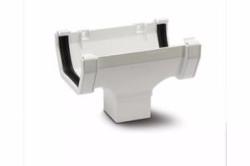 Aquaflow 114mm White Square Gutter Running Outlet AOS1WH