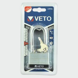 Timco laminated long shackle padlock 50mm