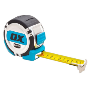 Ox Pro Heavy Duty Tape Measure - 8mtr