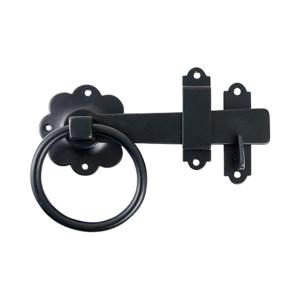 Ring Gate Latch 6" Epoxy Black