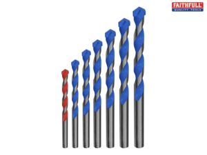 Faithfull 7pc Multi Construction Drill Set