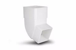 Aquaflow 65mm White Square Downpipe Bend 135° ABS2WH