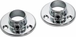 Chrome Wardrobe Rail Rod Sockets