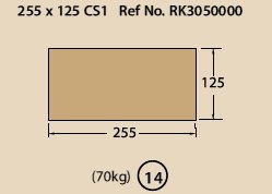 255mm x 125mm Square Channel