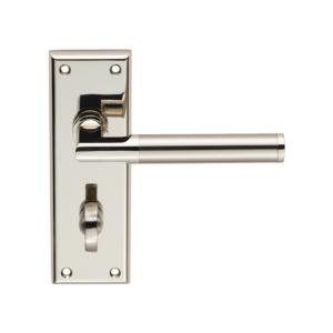 Sessanta Bathroom Lever on Backplate Pol/Satin Nickel SZR063PNSN/RP