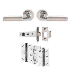 Belas Ultimate Door Latch Pack Satin / Pol. Chrome UDP006SNCP/INTBP