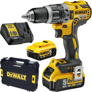 Dewalt XR 18V Brushless Combi Drill (2 x 5.0Ah Battery)