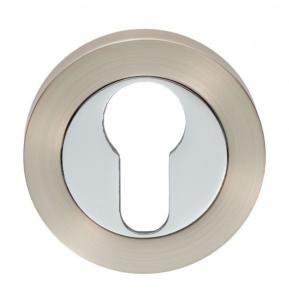 Escutcheon - Euro Profile Satin Nickel/Polished Chrome