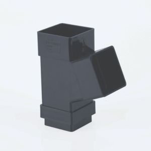 Brett Martin 65mm Black Square Downpipe Branch 112.5°  BR518B