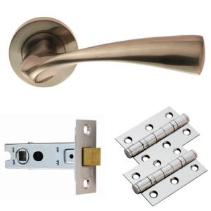 Sintra Lever on Rose Latch Pack Satin Finish