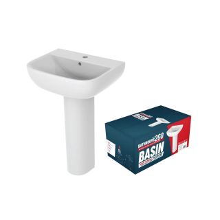 DIPB1098 NEW 2Go 1TH Basin & Full Pedestal