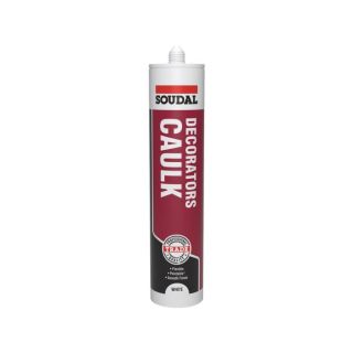 Soudal Paintable Acrylic 290ml Decorators Caulk White 121638