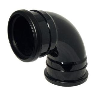 Brett Martin110mm Black Double Socket Soil Bend 92.5 Deg BS480B