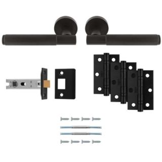 Lagos Ultimate Door Latch Pack Matt Black UDP010MB/INTB