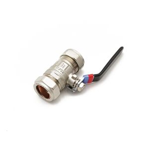 QLEC Economy Black Lever Ball Valve 22mm 10055731