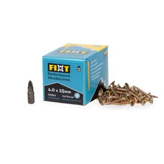 Fixt Performance Wood Screws 4.0 x 25mm (Box of 200)