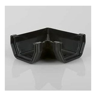 Brett Martin 114mm Black Square Gutter Angle 90° BR058B