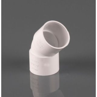 Brett Martin 50mm White Solvent Weld 135° Obtuse Bend  W3130WP