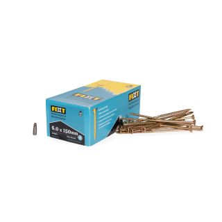 Fixt Performance Wood Screws 6.0 x 150mm (Box of 100)
