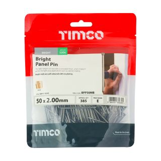 Panel Pin Bright 50mm X 2.0mm 500g BPP50MB