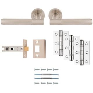 Lagos Ultimate Door Latch Pack Satin Nickel UDP010SN/INTB