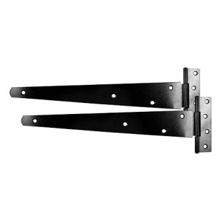 Medium Tee Hinge Pair Black 300mm (12) MTH12B