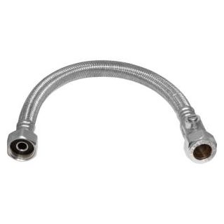 Flexible Tap Connector 15 x 1/2 x 300mm c/w Isovalve 29030047