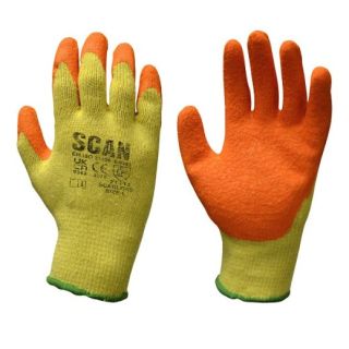 SCAN Knitshell Latex Palm Gloves - L (Size 9) SCAGLOKS