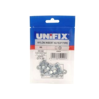 M10 Nylon Hex Nut BZP (Bag 10) UB4036