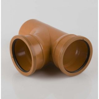 Brett Martin 110mm U/Ground 87.5 Deg Double Socket Branch B5101