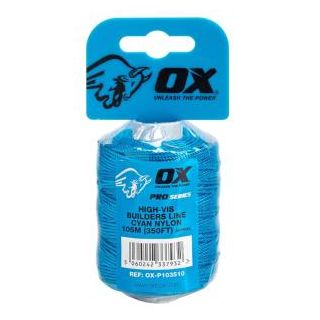 Ox Pro Tough Nylon Braided Builders Line Cyan 105m OX-P104210