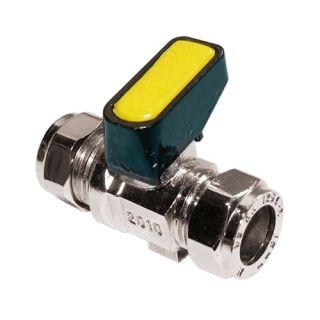 METROGAS chrome mini lever gas ball valve CxC 10mm 40010300