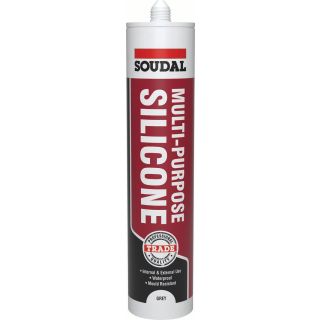 Soudal Multi Purpose Silicone  + Fungicide 270ml Grey 131605