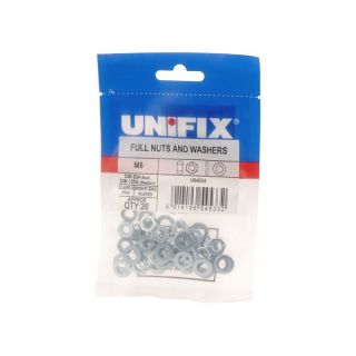 M6 Hex Nuts & Form A Washer BZP (Bag 20) UB4054