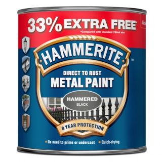 Hammerite Direct to Rust Hammered Finish Black 750ml + 33% HMMHFB750AV