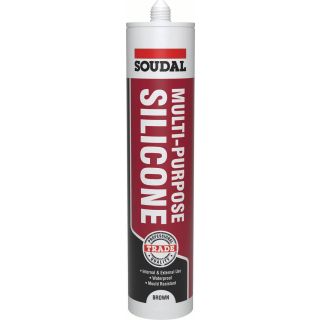 Soudal Multi Purpose Silicone  + Fungicide 270ml Brown 116713