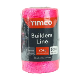 Builders Line Pink 100Mtr  PBL100T