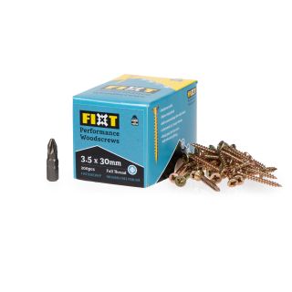 Fixt Performance Wood Screws 3.5 x 30mm (Box of 200)