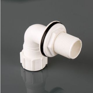 Brett Martin 21.5mm White Bent Compression Tank Connector W170WP